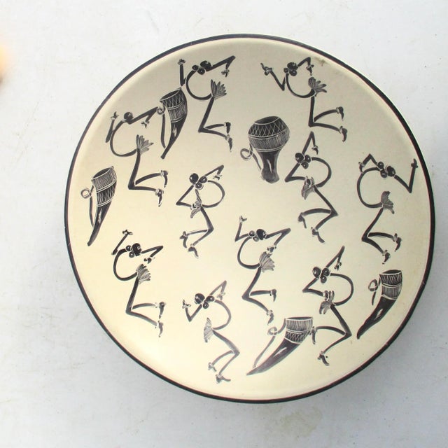 Black Handmade Jazz Decorative Catchall Bowl. For Sale - Image 8 of 8