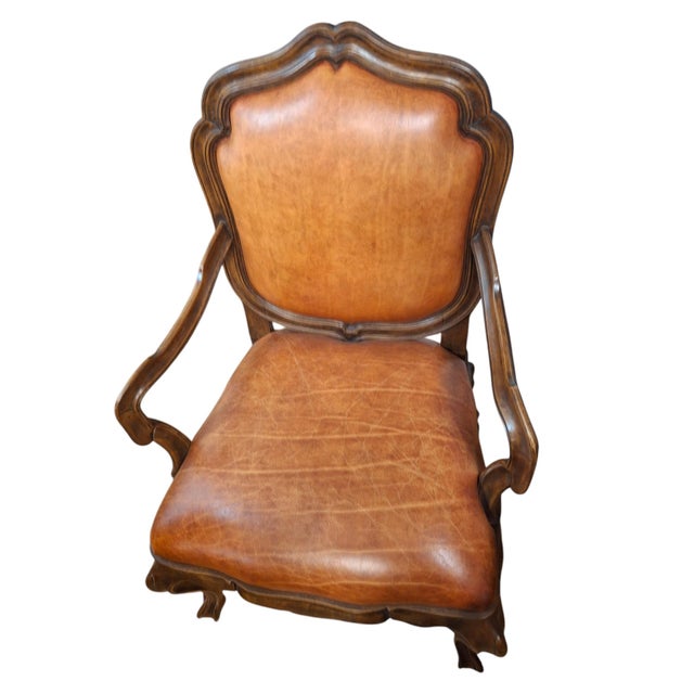 Baroque Pair of Large Venetian-Style Walnut Armchairs by Therien Studio Workshops For Sale - Image 3 of 11