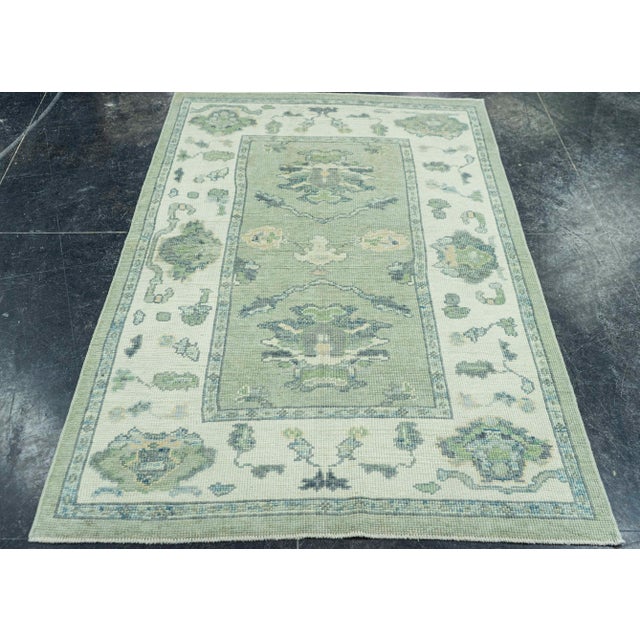 Early 21st Century Turkish Oushak Rug 3'9"x 5'8" #19116 For Sale - Image 5 of 8
