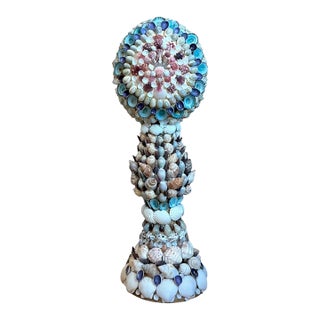 Vintage Seashell Encrusted Sculpture For Sale