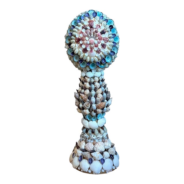 Vintage Seashell Encrusted Sculpture For Sale