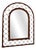 Arched Rattan Mirror, 1970s For Sale