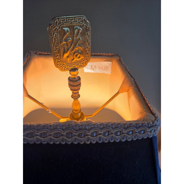 Chinoiserie Asian Figural Porcelain Lamp For Sale - Image 12 of 12