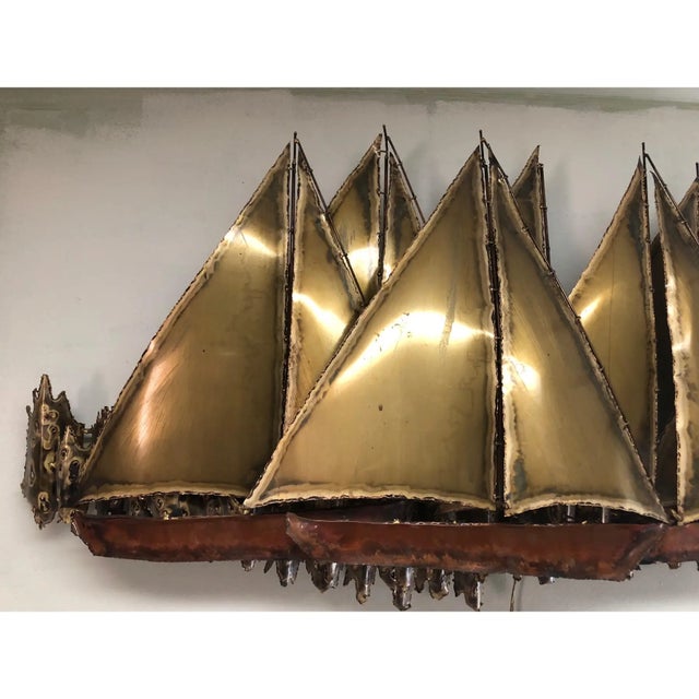 1970s Brutalist Wall Sculpture For Sale - Image 4 of 5