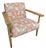 Vintage Retro Fauteuil Exposed Wood Arm Chair For Sale