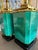 Metal Pair of Stiffel Mid-Century Turquoise Jade Lamps W/ Antique Brass Hardware & Milk Glass Shades, Designed by Edwin Cole, Provenance the Broadmoor Hotel For Sale - Image 7 of 7