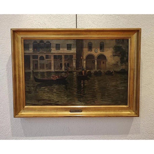 Carlo Brancaccio, Venise, Oil on Canvas, 1890s, Framed For Sale - Image 11 of 11