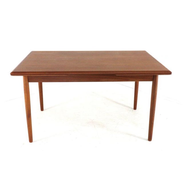 1960s Danish Extendable Rectangular Siem Dining Table For Sale - Image 5 of 16