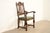 English Berkey & Gay Antique English Jacobean Carved Walnut Armchair, Circa 1920s For Sale - Image 3 of 15