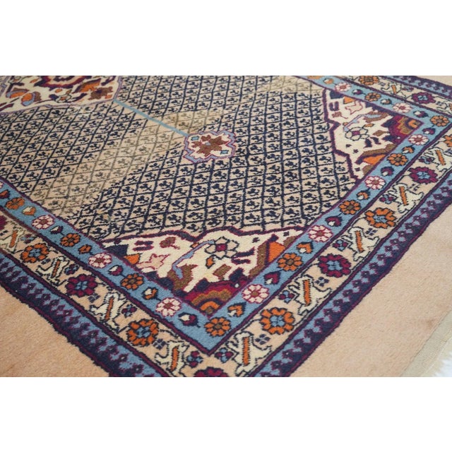 Camel Antique Sarab Rug 4'2'' x 7'0'' For Sale - Image 8 of 11