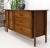 Decorative Caned Door Front Exposed Legs Walnut Credenza Dreser For Sale - Image 9 of 13