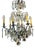Early 20th Century Six-Light Chandelier in Bronze and Cut Crystal For Sale