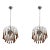 1980s The Amber Crown, Murano Chandelier Amber and Crystal Drops - Set of 2 For Sale