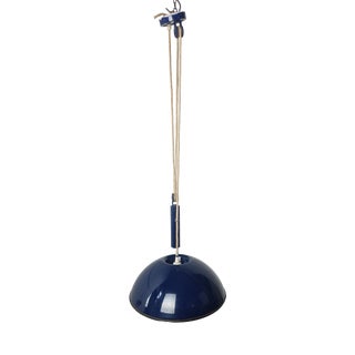 Up-and-Down Chandelier Model Relemme in Metal Blu by Achille and Pier Giacomo Castiglioni for Flos, 1970s For Sale