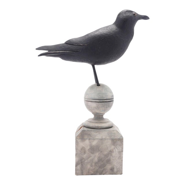 American Carved & Painted Confidence Crow Decoy, C. 1900-25 For Sale
