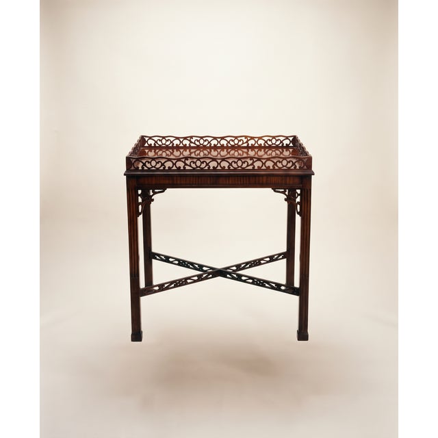 Drexel Heritage Wood Serving Table w/ Pull-Out Trays & Fretwork. Drexel Heritage Furnishings Inc. serving/side table with...
