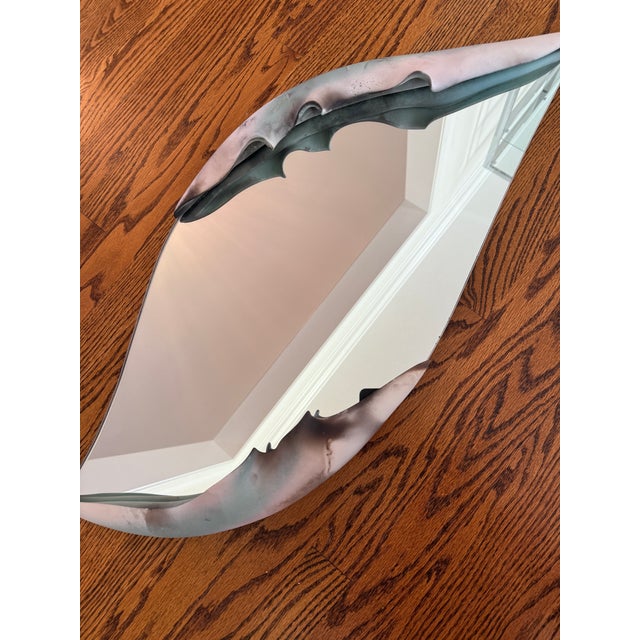Vintage Artist Signed Jan Jacque Pottery Mirror For Sale - Image 4 of 12