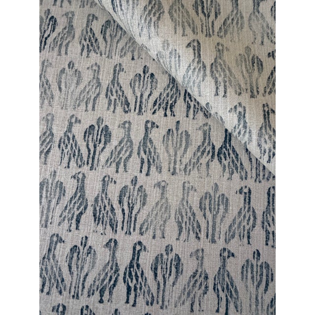 Rose Tarlow Melrose House 8 Yards Paloma Bay Blue/Natural Hemp Fabric For Sale In Raleigh - Image 6 of 8