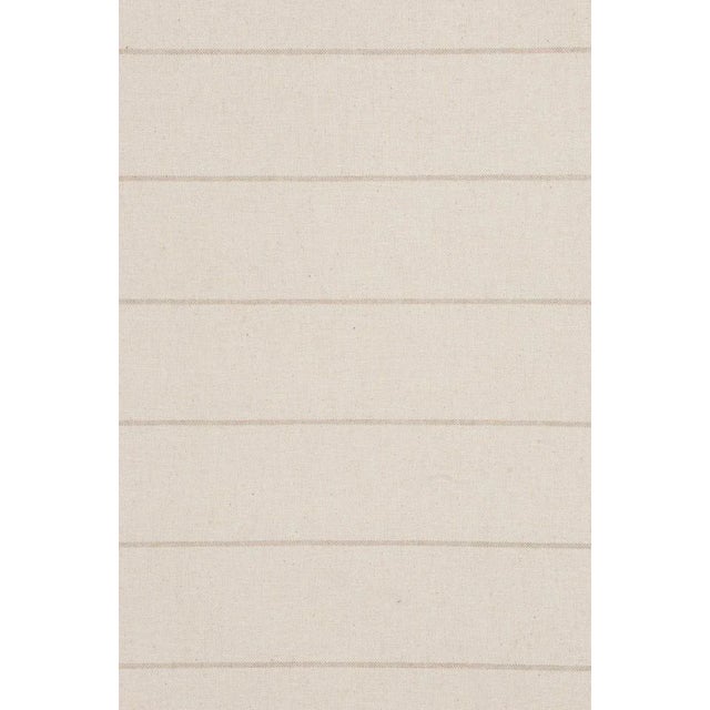 Cadiz Stripe Natural Double Width Fabric - Sample For Sale