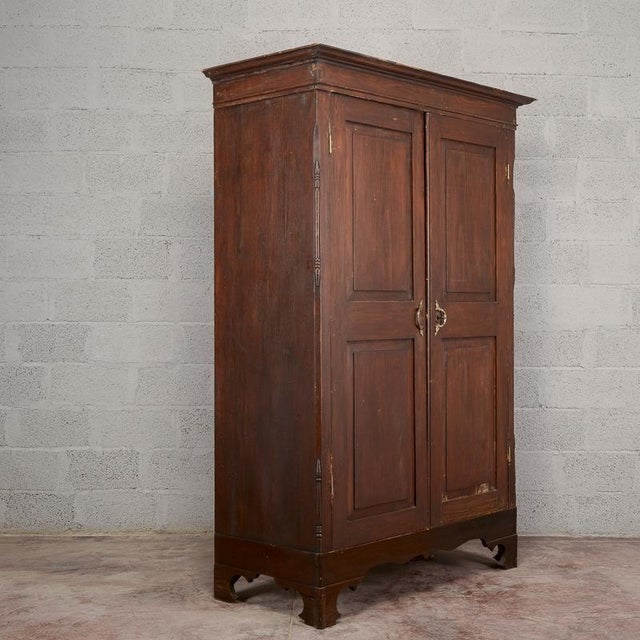 Antique 19th Century Two-door Wardrobe in Solid Fir, Italy For Sale - Image 3 of 18