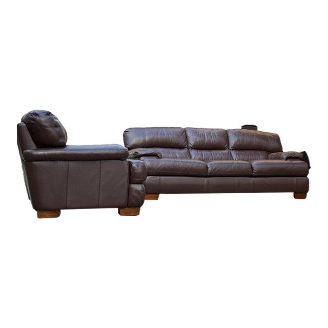 Italy Signature Edition Leather Sofa Set- 2 Pieces For Sale