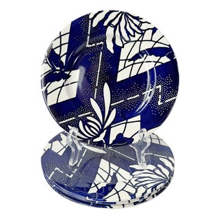 1970s Tiffany & Co. Johnson Brothers Butterfly Blue & White Salad Plates – Set of 4 For Sale