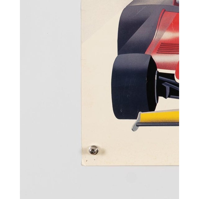 Blue Grand Prix Monaco 38E Original Motorsport Poster by J. Grognet, 1980 For Sale - Image 8 of 9