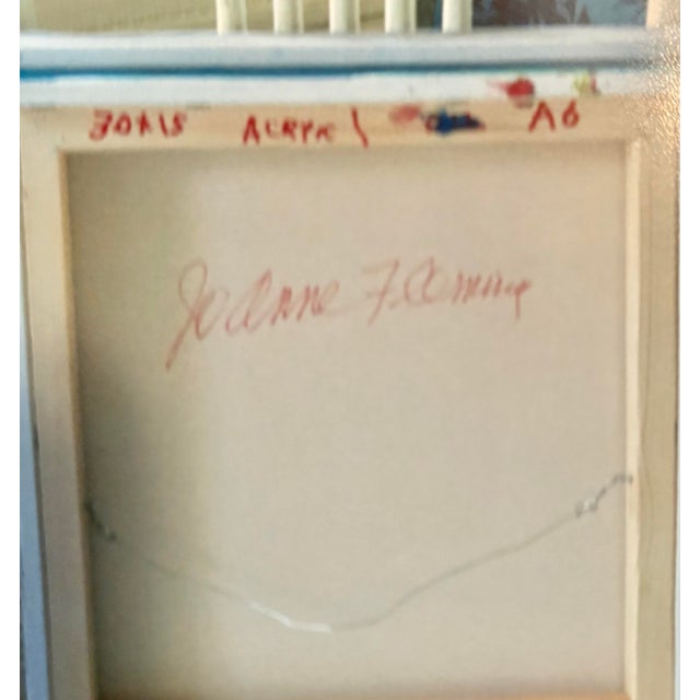 Abstract Female Portrait of a Woman With Curly Red Hair by JoAnne Fleming For Sale - Image 4 of 7