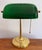 Vintage Brass Emeraldite Glass Shade Bankers Lamp For Sale - Image 9 of 9