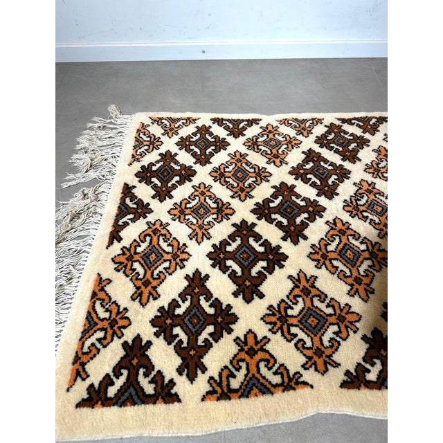 Vintage Tunisian Hand-Knotted Wool Rug For Sale - Image 4 of 7