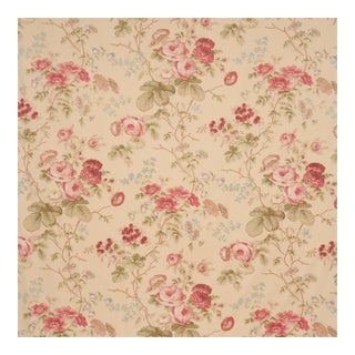 Schumacher Salisbury Chintz Fabric in Butter For Sale