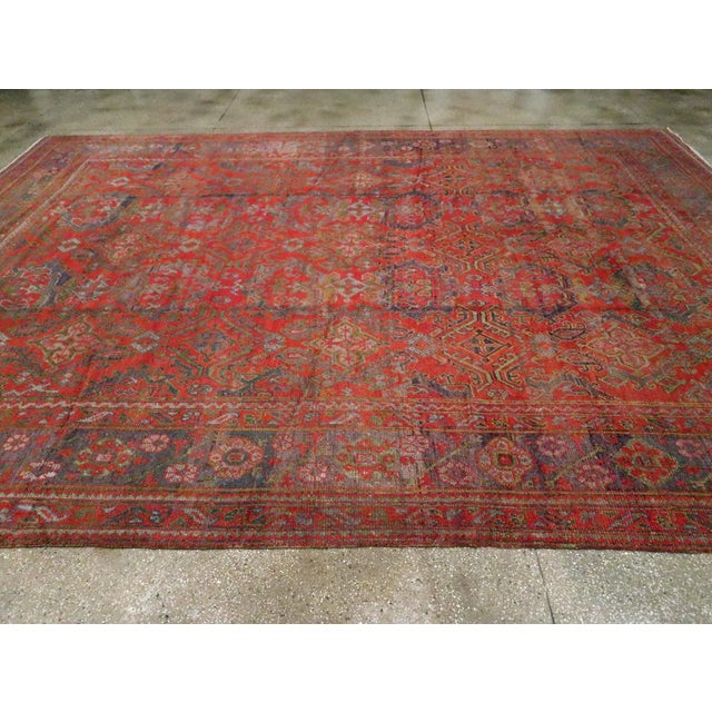 Galerie Shabab Collection Early 20th Century Turkish Oushak Room Size Carpet For Sale In New York - Image 6 of 10