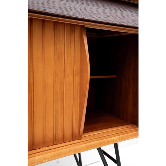 Black Vintage Sideboard in Ash, 1950s For Sale - Image 8 of 18