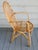 Mid-Century Modern Vintage Arm Chair Rattan Bamboo Fan Back 1960's For Sale - Image 3 of 4