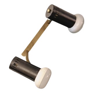 Wall Lamp with Two Adjustable Spotlights from Stilnovo, Italy, 1960s For Sale