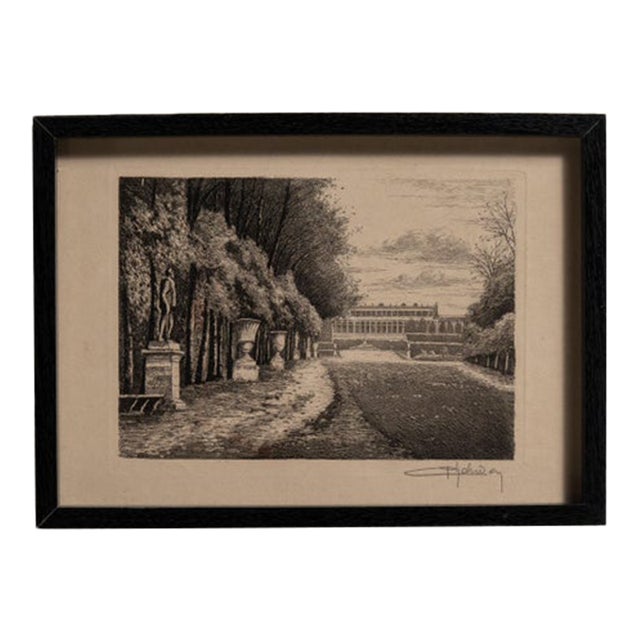 Mid 20th Century France Charcoal Paper Drawing For Sale