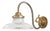 Antique Reclaimed Glass Wall Light from Holophane, 1950s For Sale