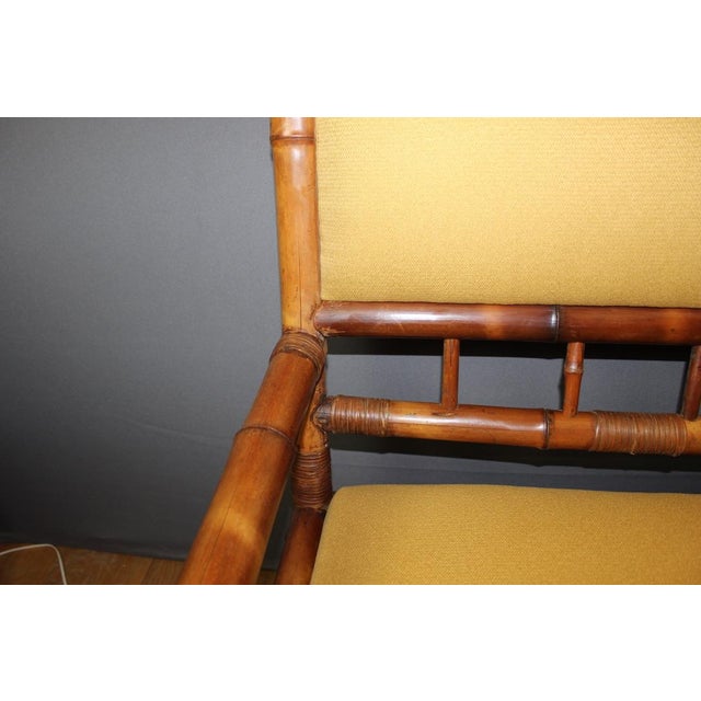 Napoleon III Bamboo Bench, 1890s For Sale - Image 4 of 11