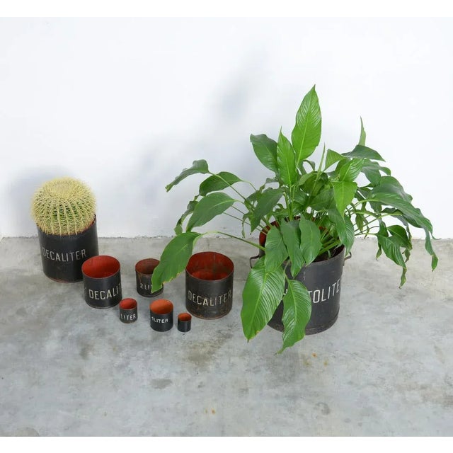 Metal Vintage Decorative Metal Measuring Cups, Set of 8 For Sale - Image 7 of 17