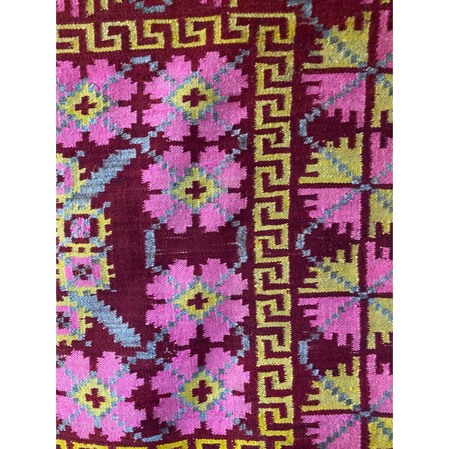 C. 1977 Vintage Peruvian Andean Handwoven Wool Textile Wall Hanging For Sale - Image 6 of 11