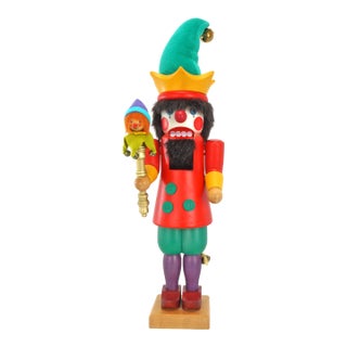 Vintage Christian Ulbricht Court Jester Nutcracker Signed 1990s For Sale