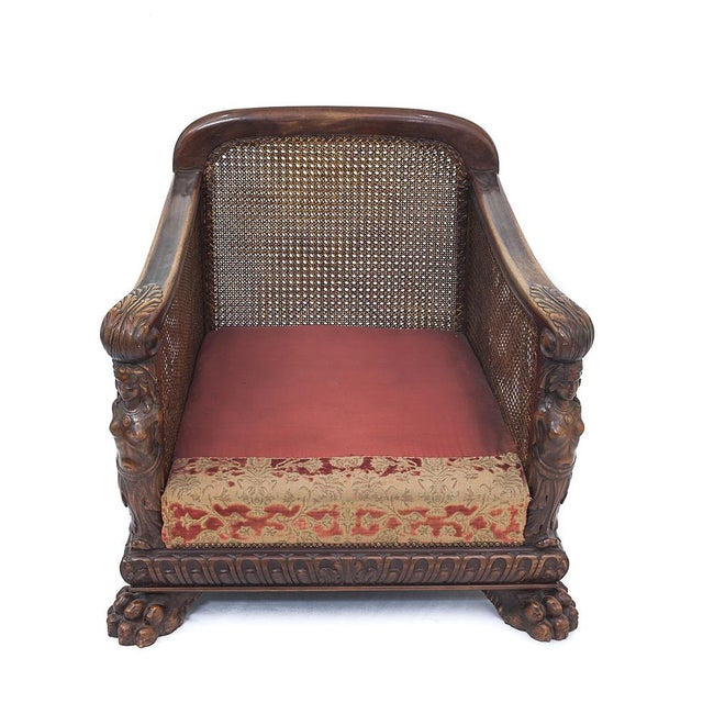 Set of 19th Century Renaissance Sofa and Armchair in Walnut For Sale - Image 13 of 18