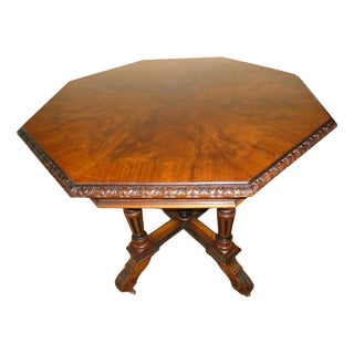 Antique Early 20th Century Walnut Centre Table from Howard & Sons, 1900 For Sale