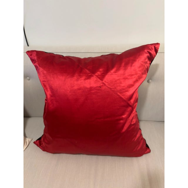 A striking fukusa featuring a flying crane and minogame on either side of a huge central mon (family crest). Embroidery...