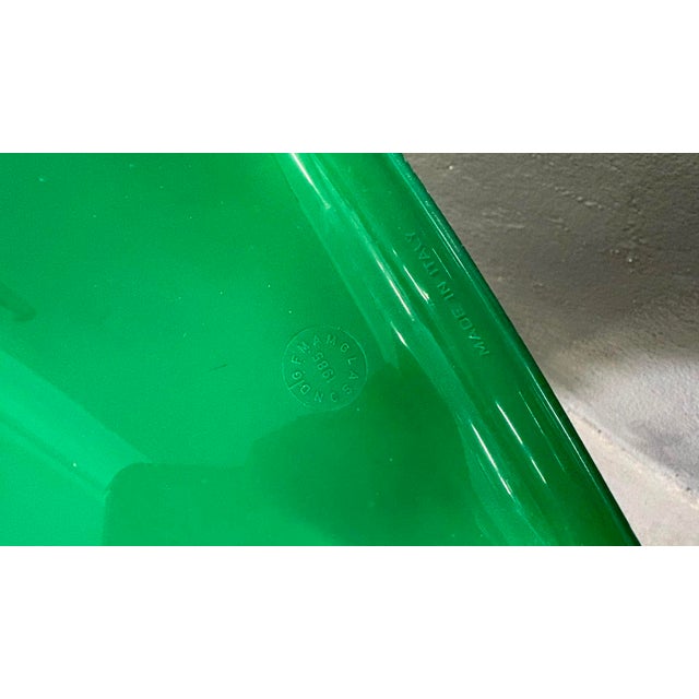 Mid-Century Modern Green Plastic Conference Chairs in Chrome Frame, Italy, 1985, Set of 2 For Sale - Image 10 of 11