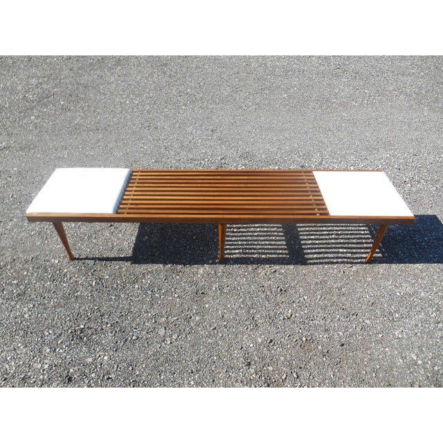 Vintage Mid Century Modern Slat Bench Coffee Table Chairish