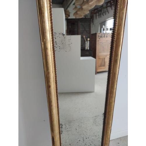 Long Mirror in Wood and Gilded Stucco with Pearls For Sale - Image 15 of 18