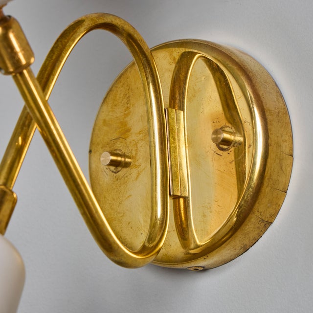 1950s Stilux Milano White Perforated Double Shade Wall Lamp For Sale - Image 12 of 15