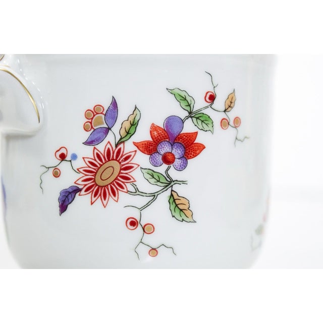 Richard Ginori Richard Ginori Italian Oriente Floral Cachepot Planter For Sale - Image 4 of 7