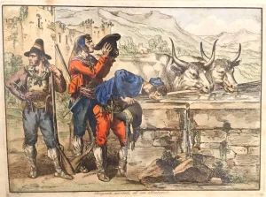 Briganti Assetati - Etching by Bartolomeo Pinelli - 1820 1820